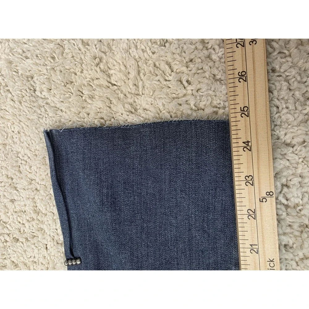 Skinnygirl Jeans Womens 25 High Rise Julie Crop Flare Injeanious Stretch Studded